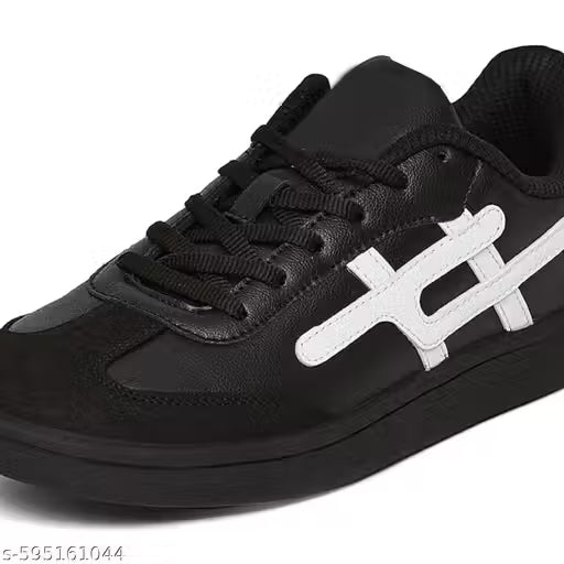 Anjrs Men's Styles sports Running, comfortable, boy and Men, Black Casual shoes