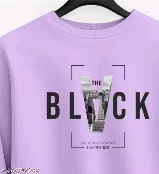 Full sleeve round neck printed sweatshirt