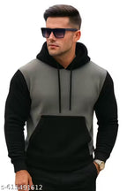 Men’s Cozy Black & Mustard Hoodie – Winter Wear Collection