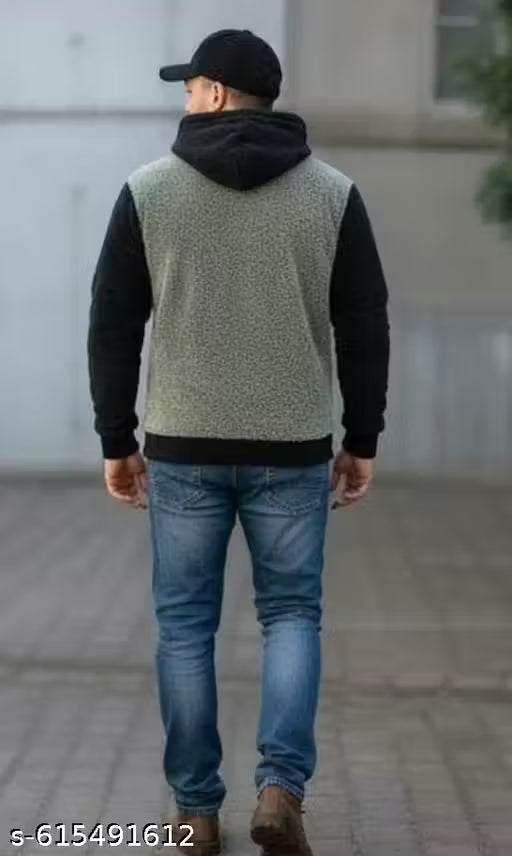 Men’s Cozy Black & Mustard Hoodie – Winter Wear Collection